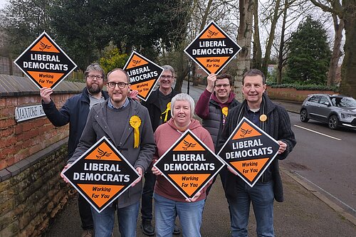 Lib Dem campaigners in Nottingham
