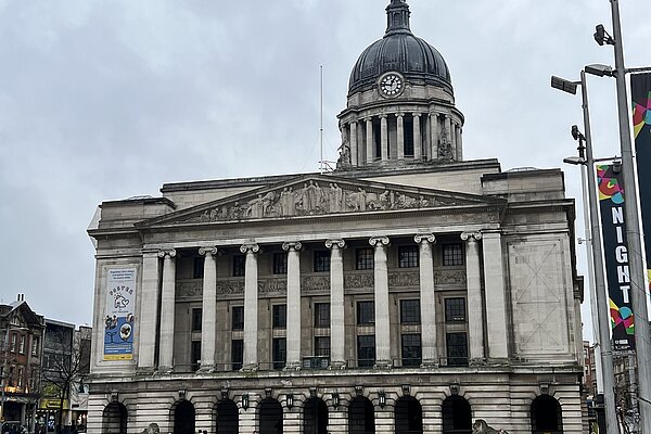 Nottingham Council House building in Old Market Square